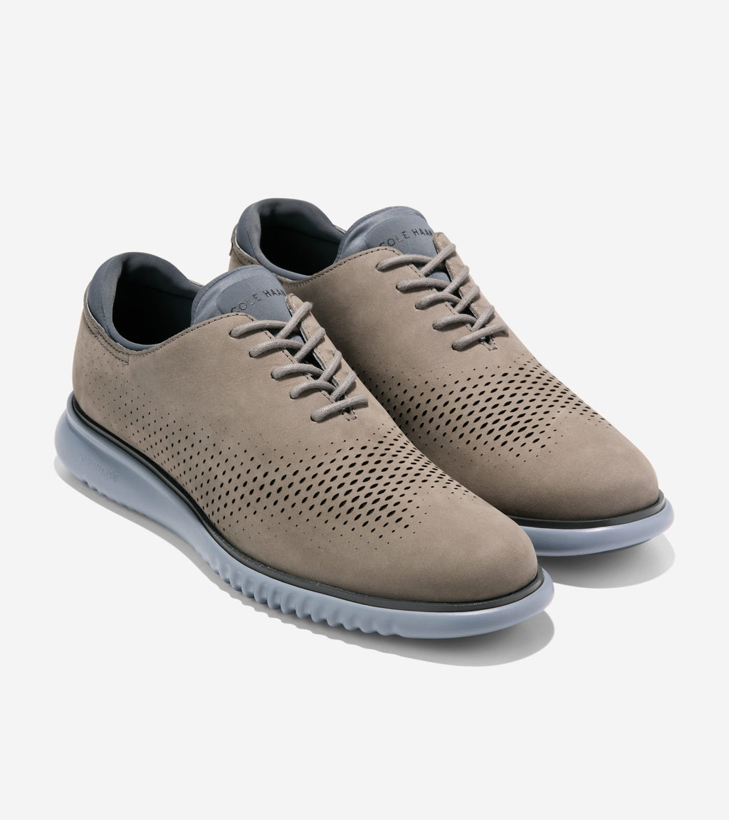 Men's 2.ZERØGRAND Laser Wingtip Oxfords-Ironstone-Turbulence