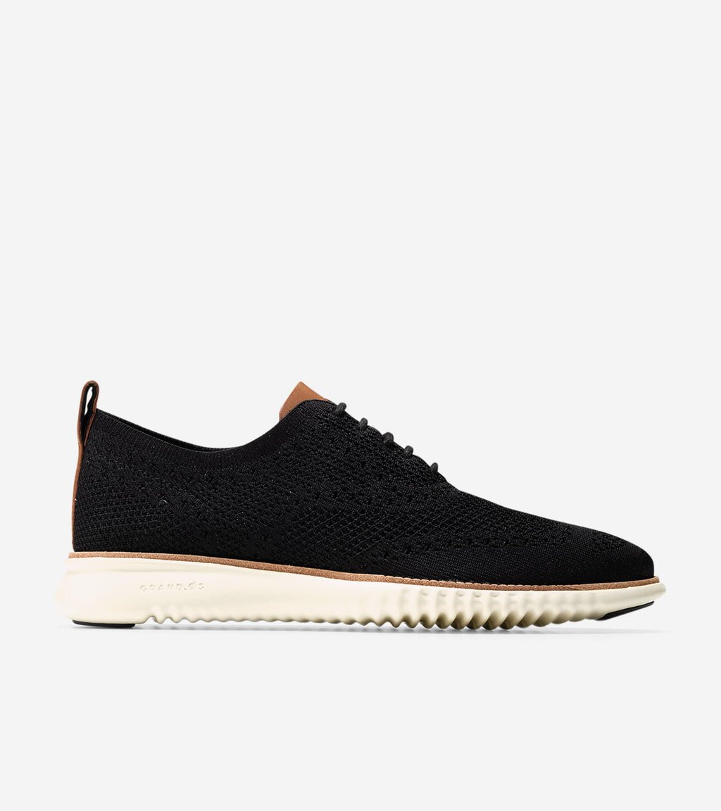 Men's 2.ZERØGRAND Stitchlite™ Wingtip Oxfords-Black Stitchlite™-Ivory