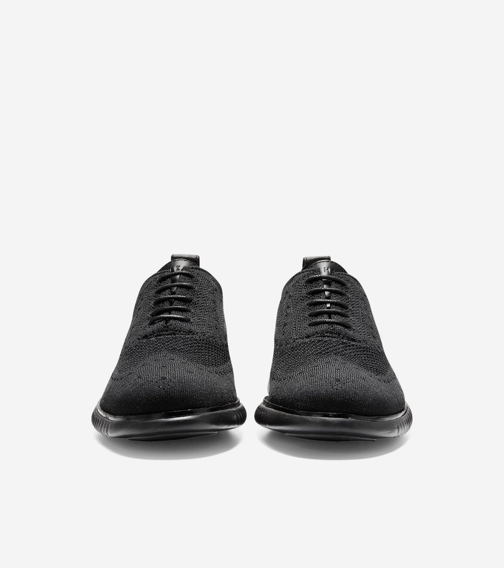 Cole Haan 2.Zerogrand Stitchlite Wingtip Oxford Black Knit Shoes Men’s 9.5 M Men main image 2