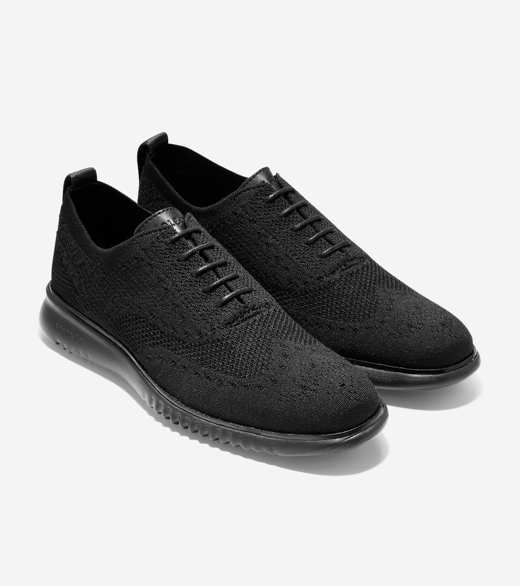 Cole Haan 2.Zerogrand Stitchlite Wingtip Oxford Black Knit Shoes Men’s 9.5 M Men main image 3