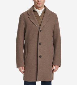 Men's Wool Top Coat-Mushroom