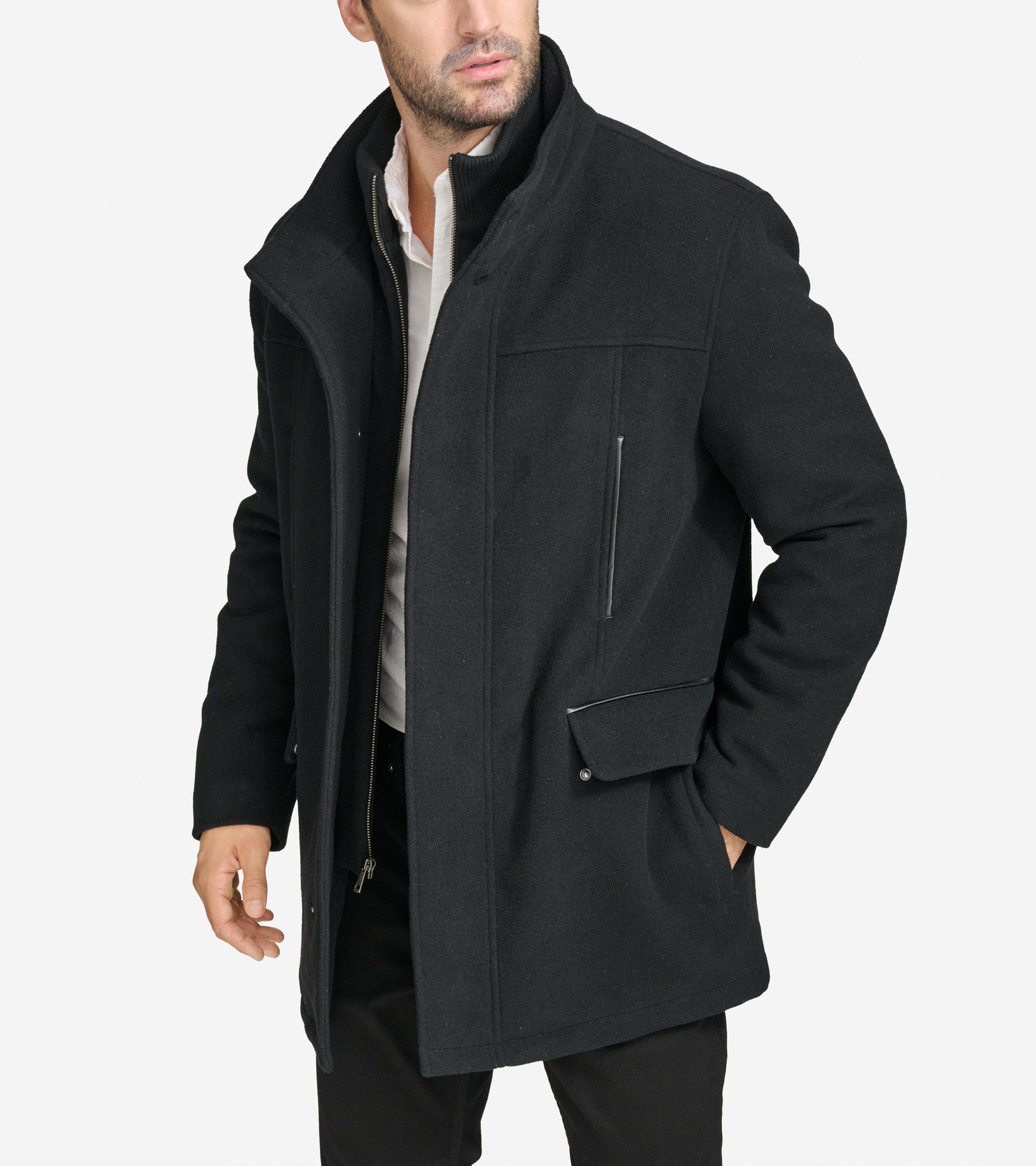 Men's All-Weather Car Coat in Black | Cole Haan