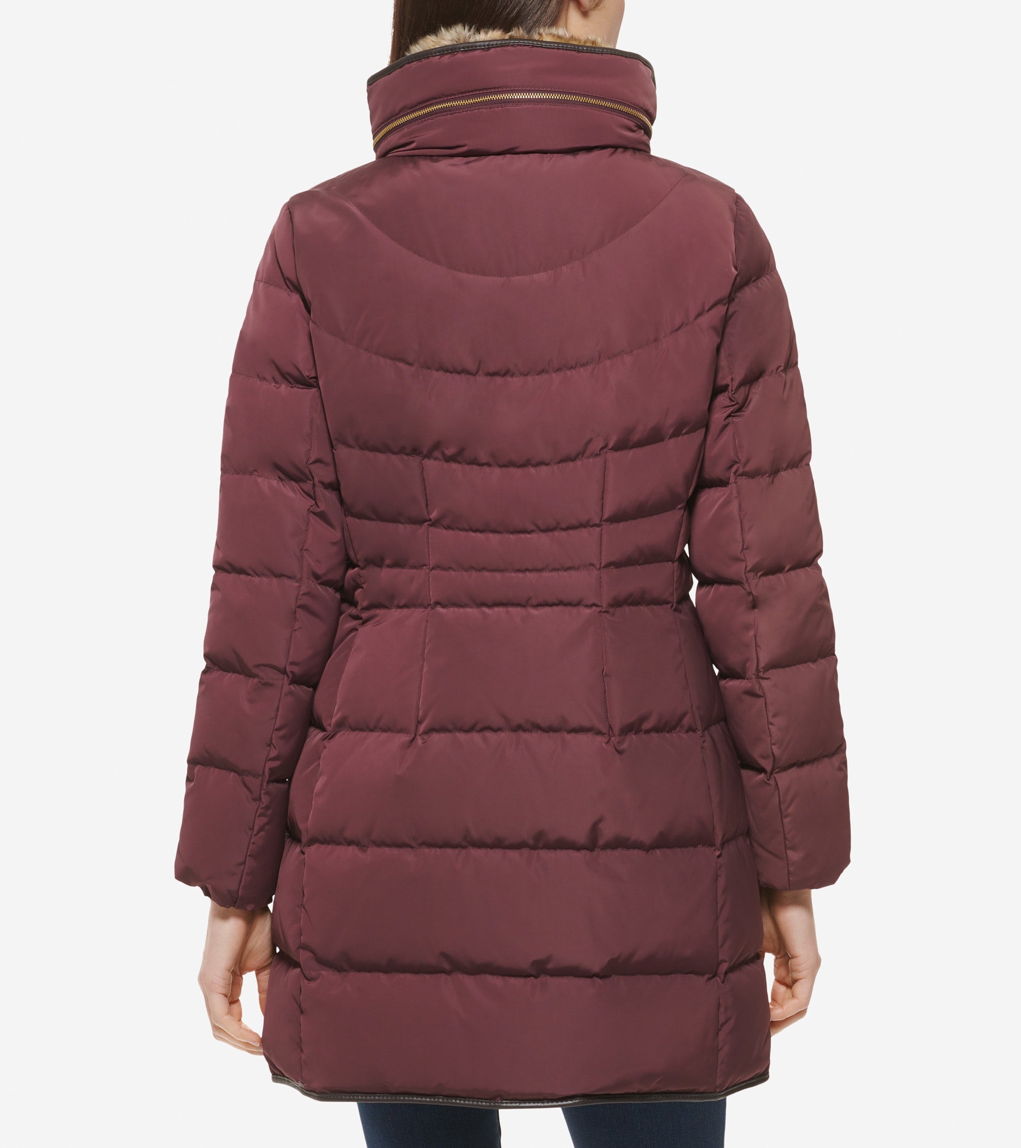Women's Hidden-Hood Puffer Coat in Red | Cole Haan