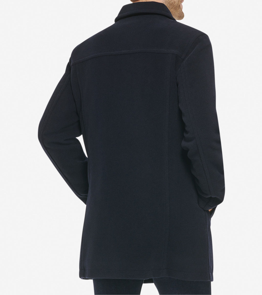 Men's Wool-Blend Car Coat-Navy