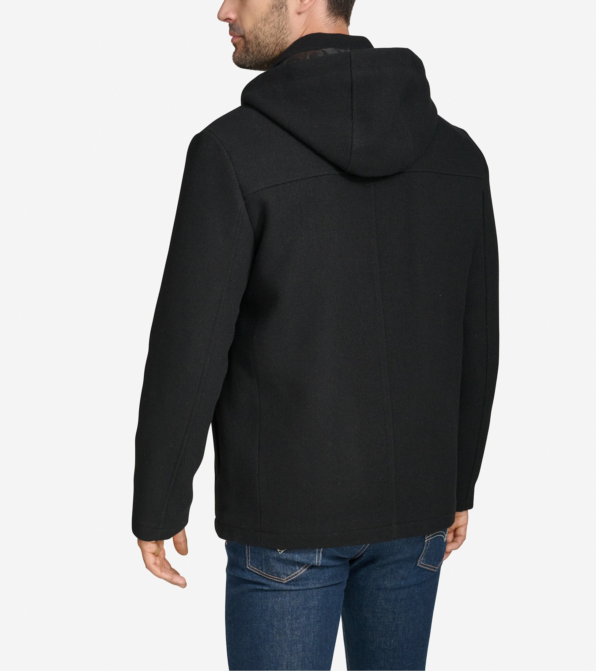 Men's Wool Twill Field Jacket-Black
