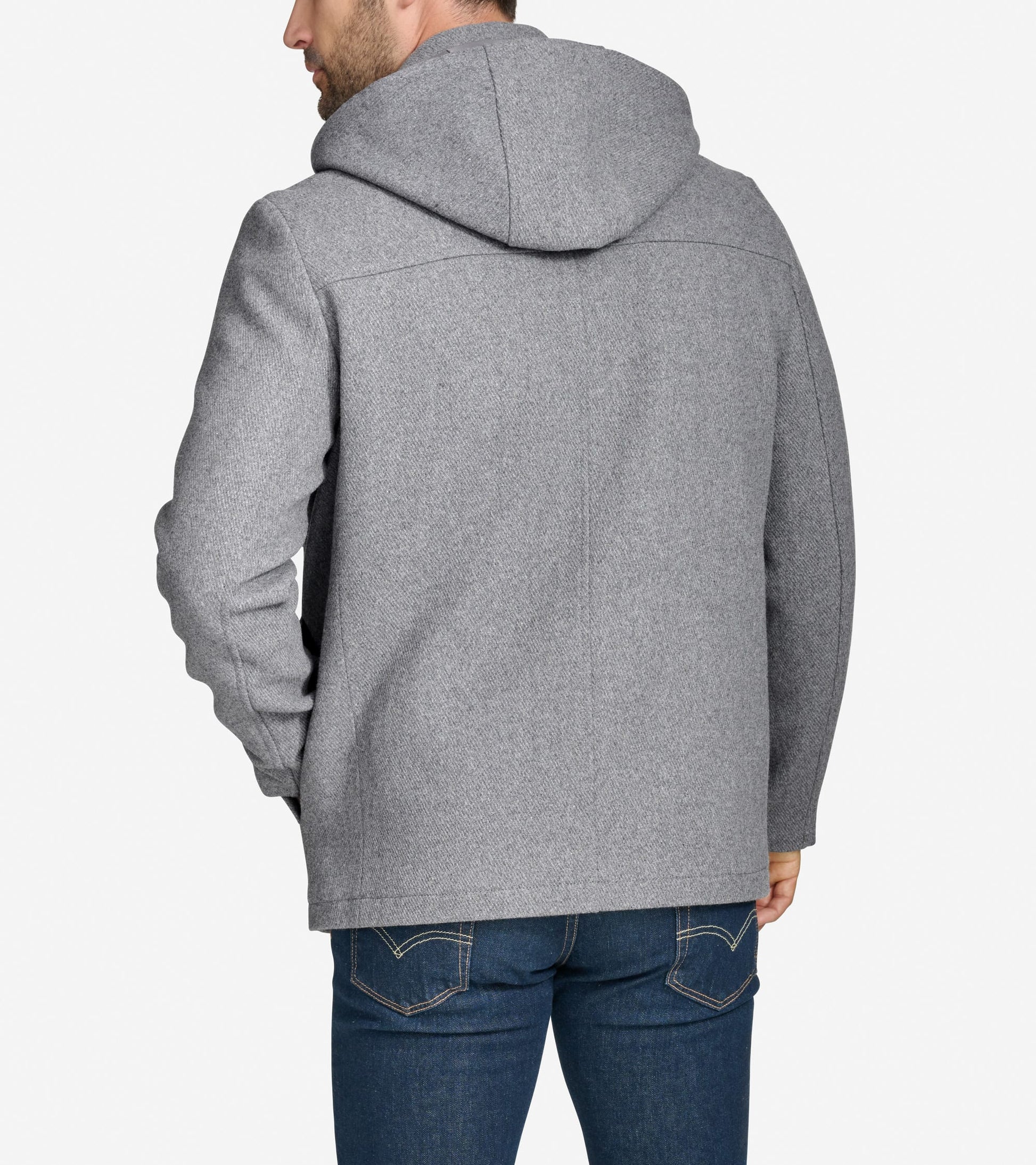 Men's Wool Twill Field Jacket-Light Grey