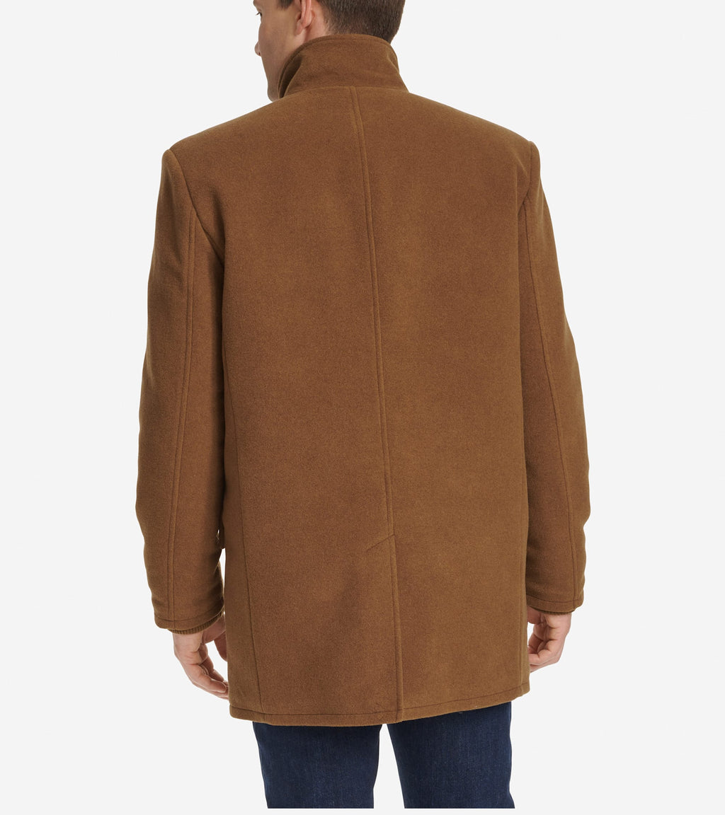 Men's Stand Collar Car Coat-Camel