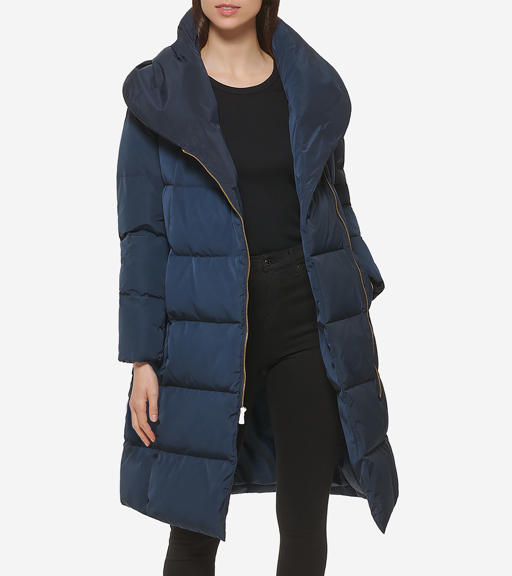 Women's Signature Asymmetrical Collar Convertible Coat 40in in