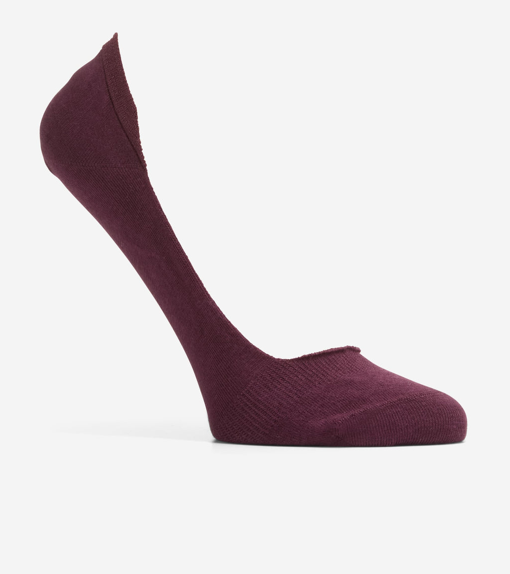 Women's 2-Pair Combed Cotton No Show Liner Socks-Dark Red