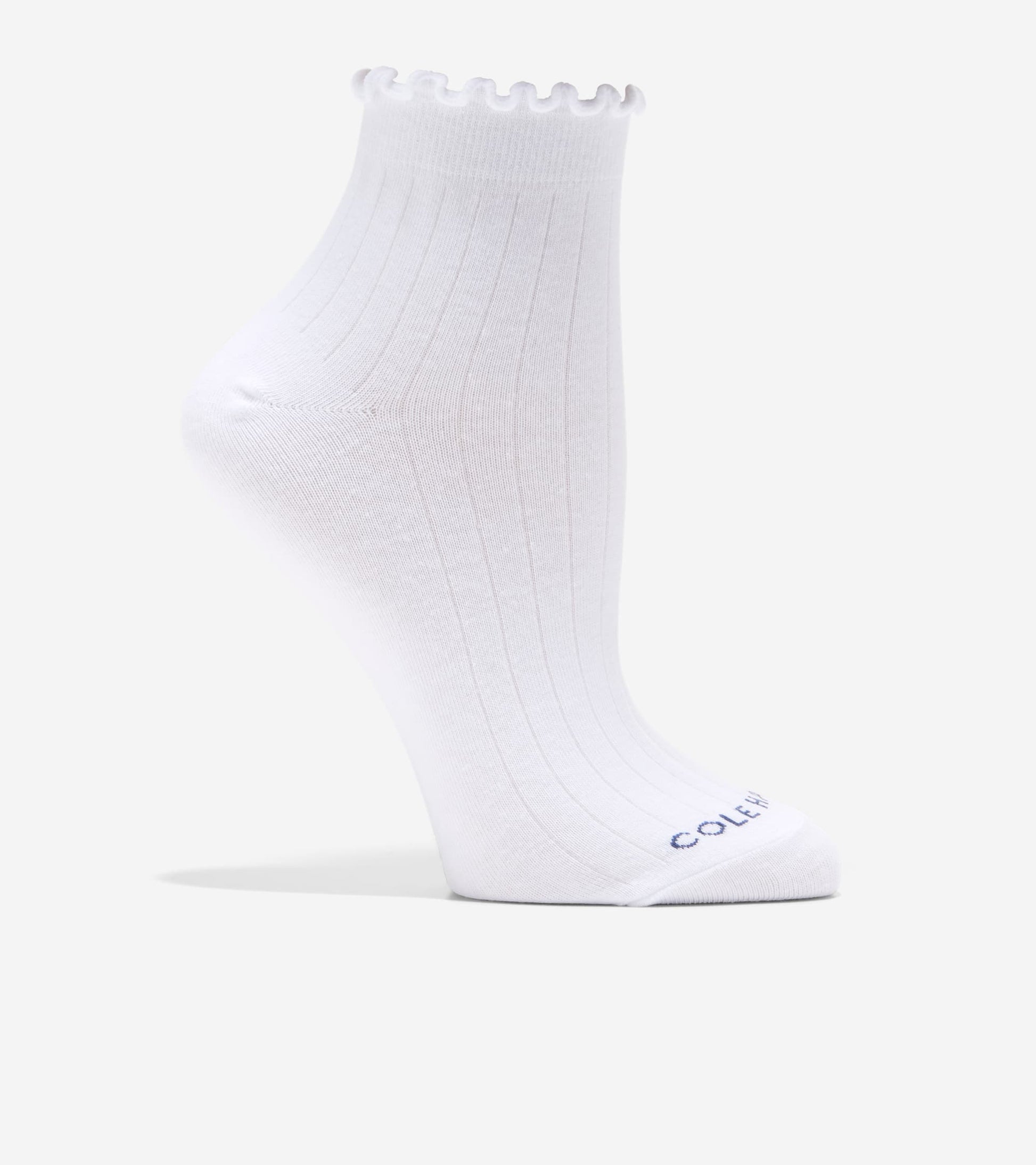 Women's 2-Pair Ruffle Quarter Ankle Socks-White