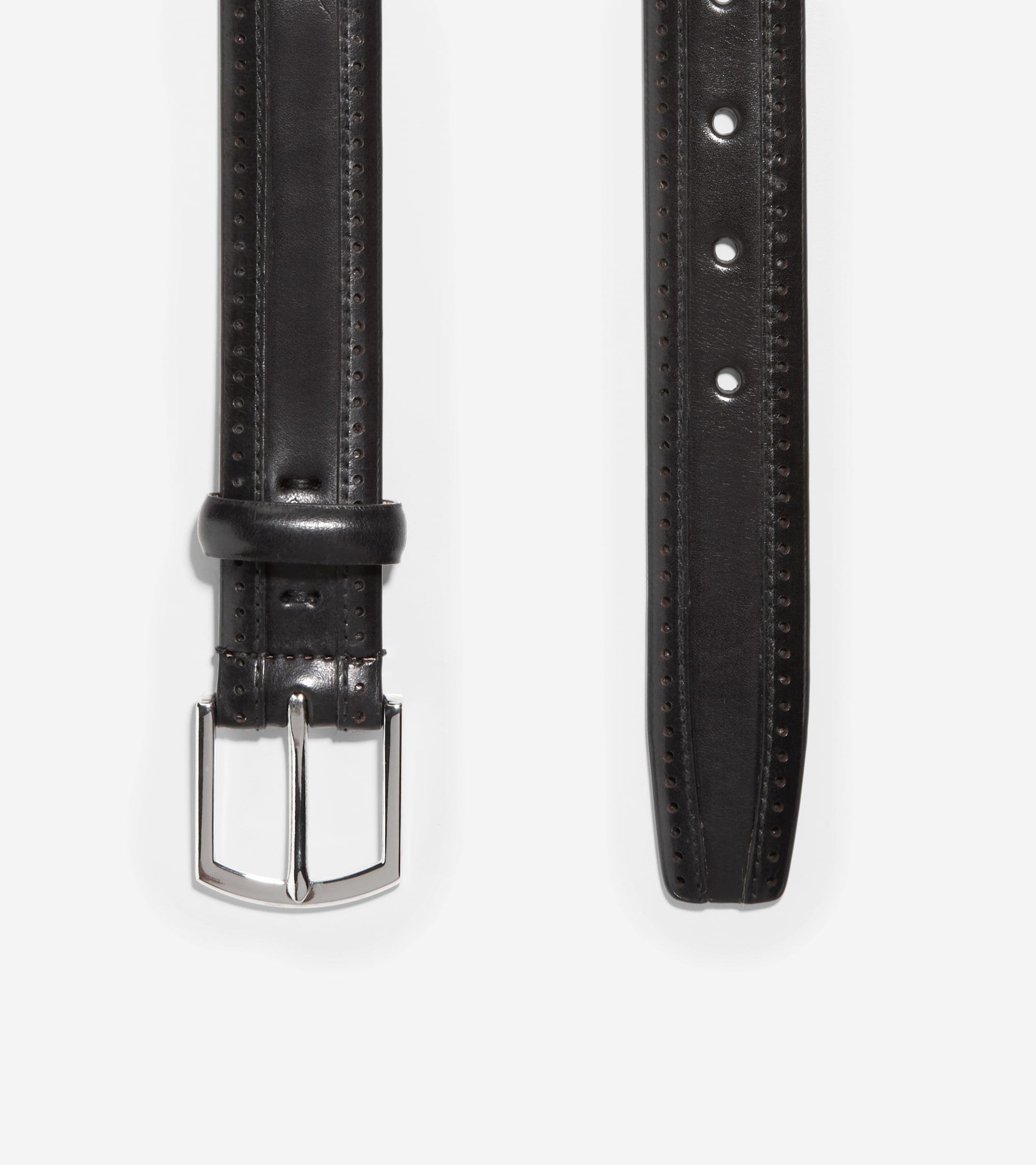 Dawson 32MM Perforated Belt in Black | Cole Haan