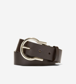 Women's Hinged Buckle Belt-Dark Chocolate