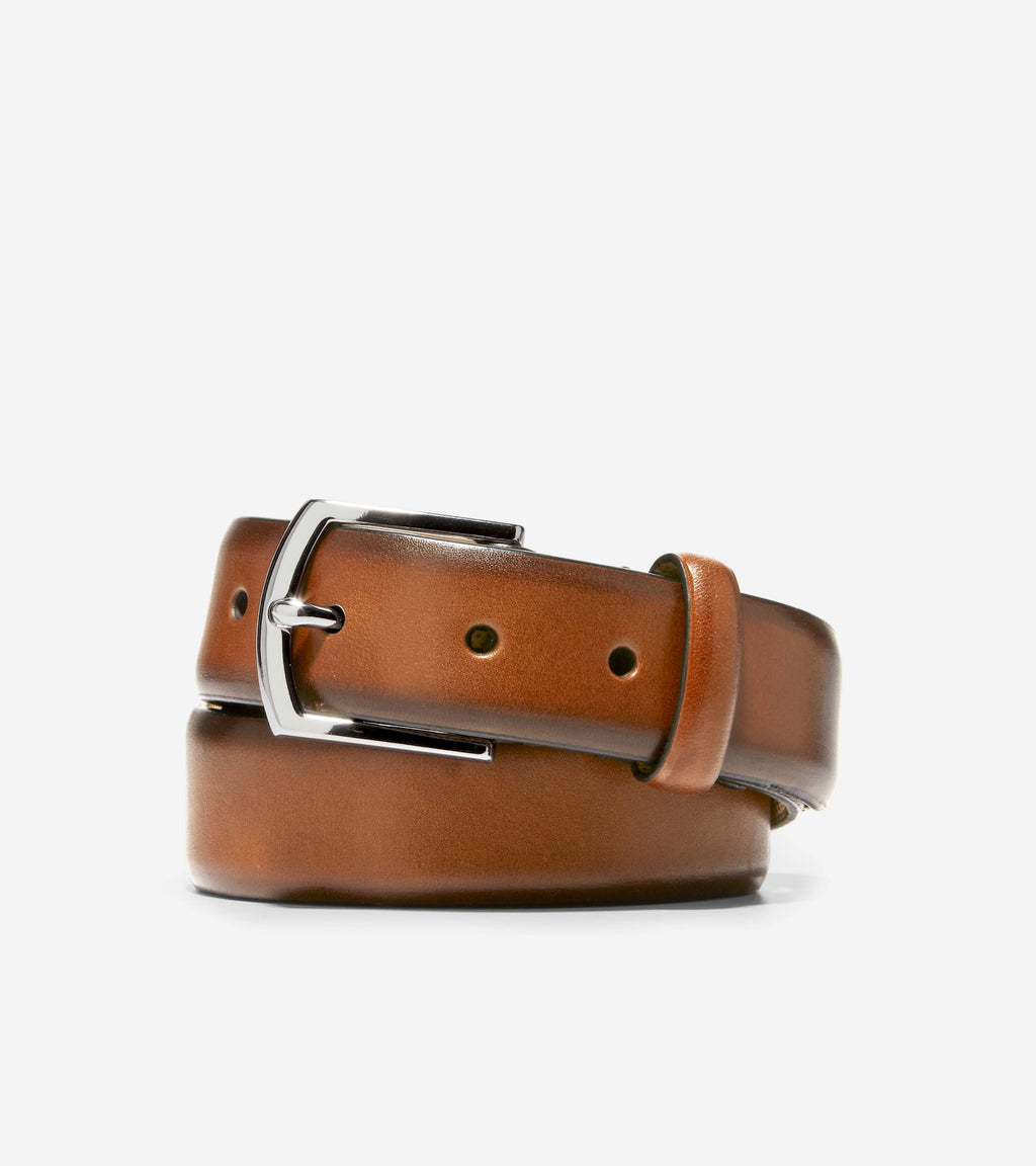 Lewis 32mm Burnished Leather Belt-British Tan