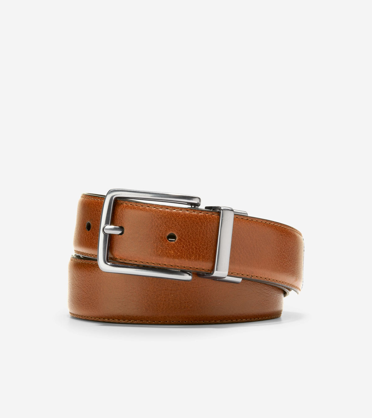 Reversible Feather Edge Belt in Brown | Cole Haan display picture 2