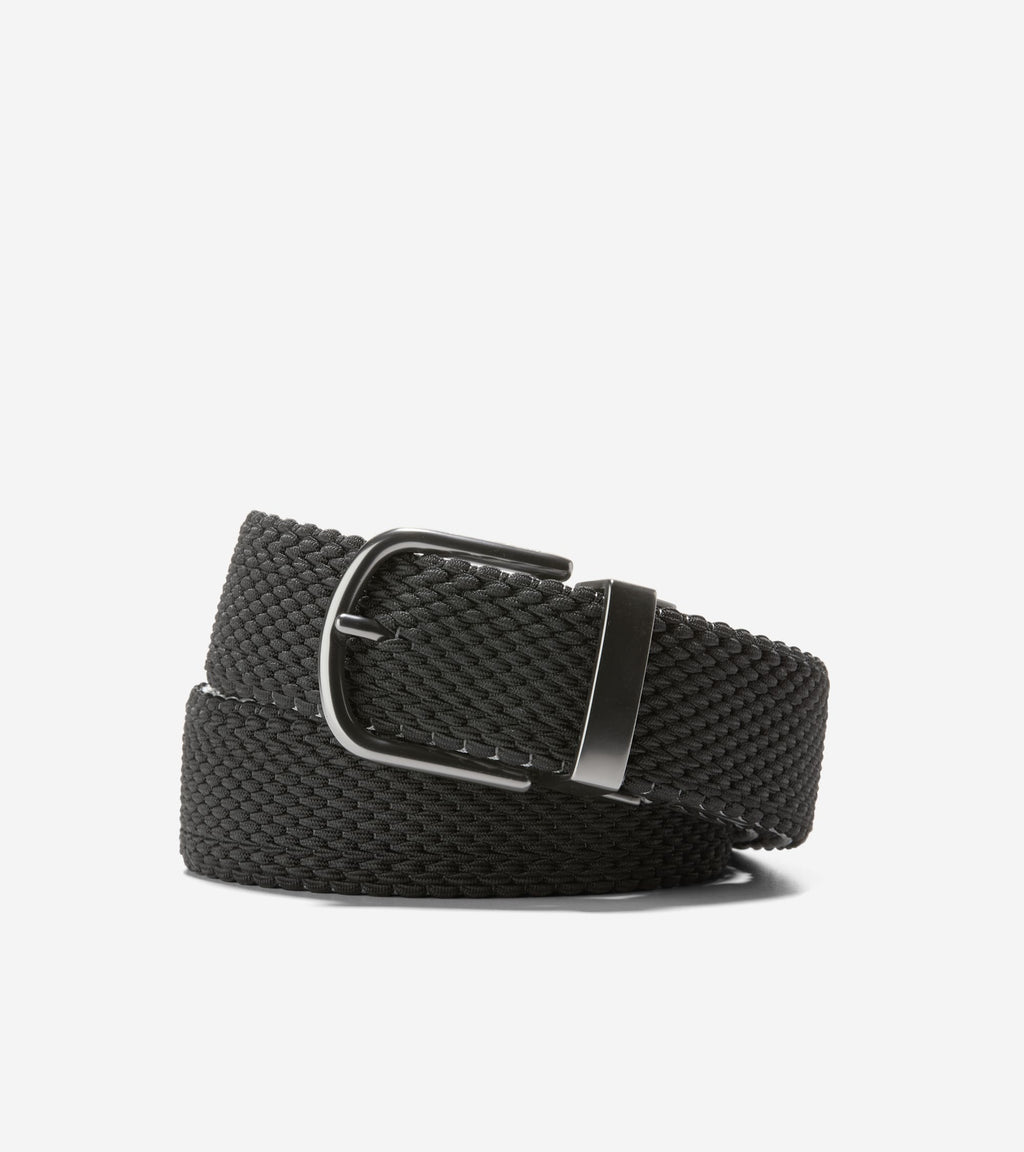 Men's Reversible Stretch Belt-Black-Gray