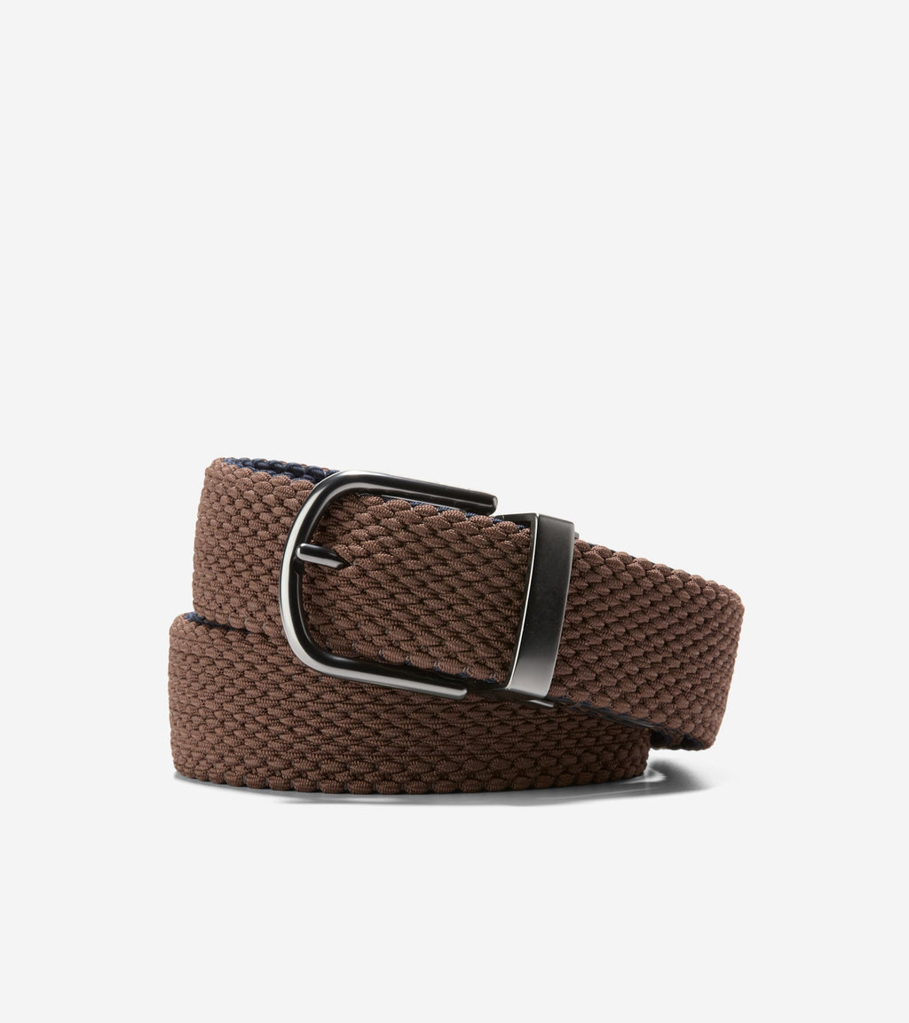 Men's Reversible Stretch Belt-Brown-Navy