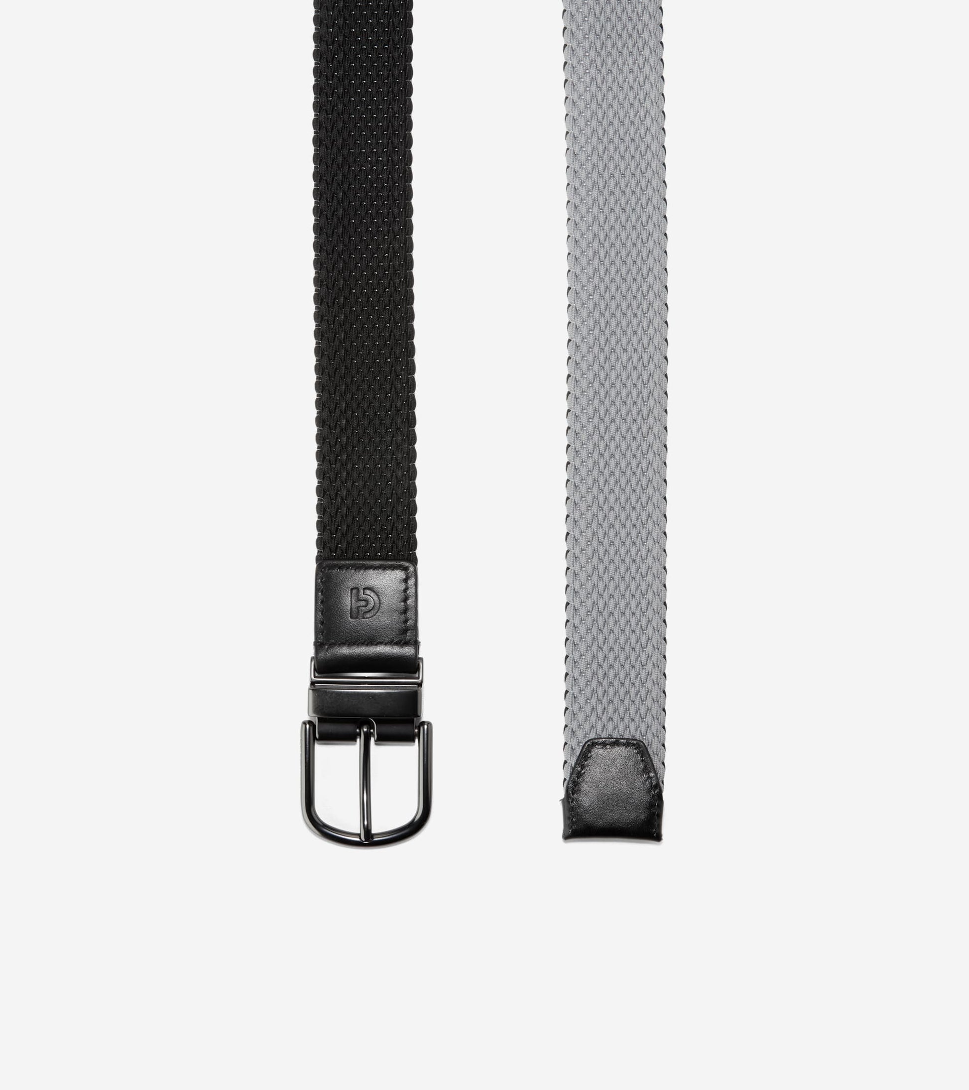Men's Reversible Stretch Belt-Black-Gray