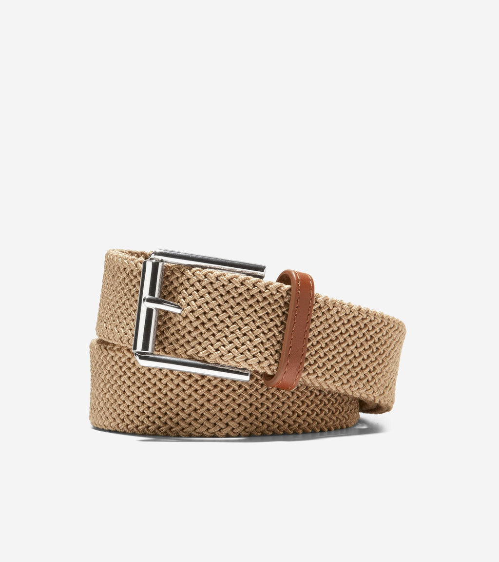 35MM Tubular Stretch Cord Belt-Khaki