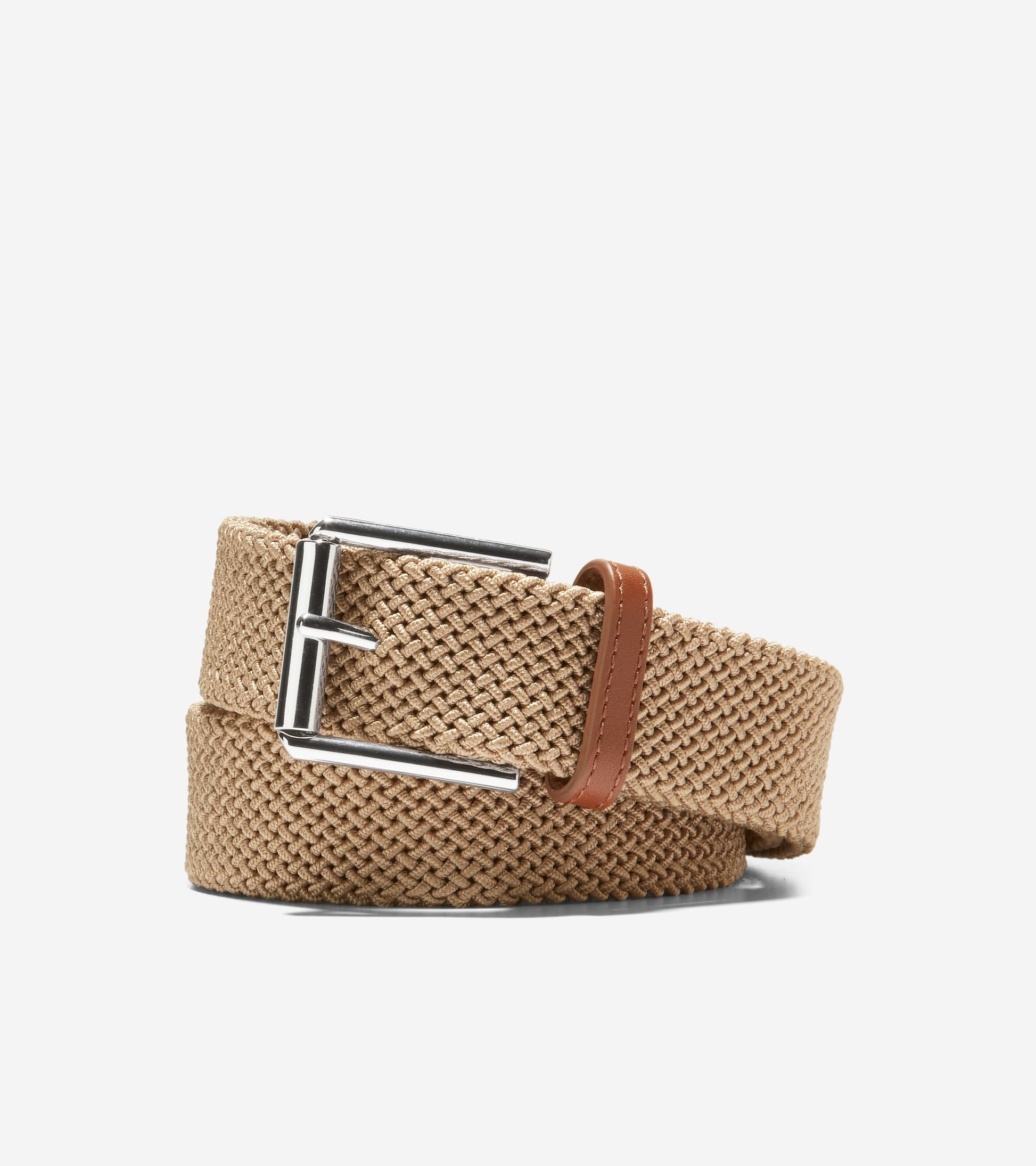 35MM Tubular Stretch Cord Belt-Khaki