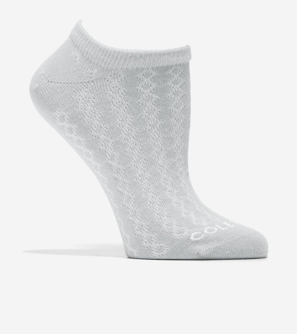 Women's 3-Pair Diamond Textured Super Soft Low Cut Socks-White Assorted