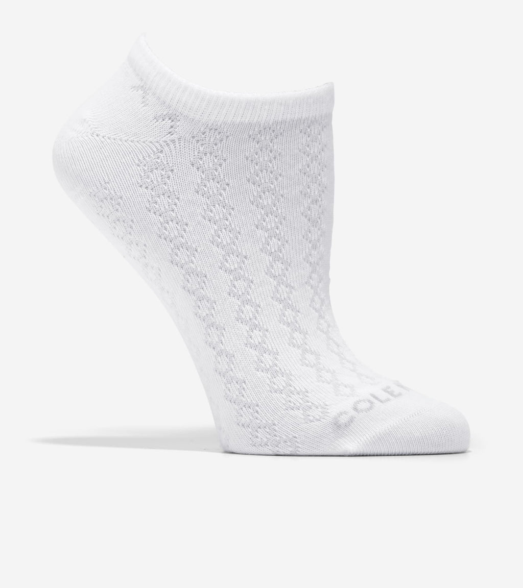 Women's 3-Pair Diamond Textured Super Soft Low Cut Socks-White Assorted