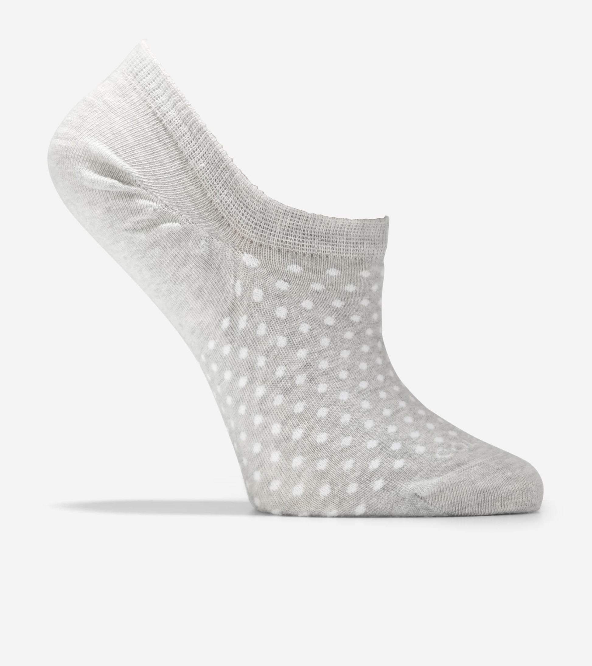 Women's 3 Pack Dot Sock Liners-Heather Grey Assorted