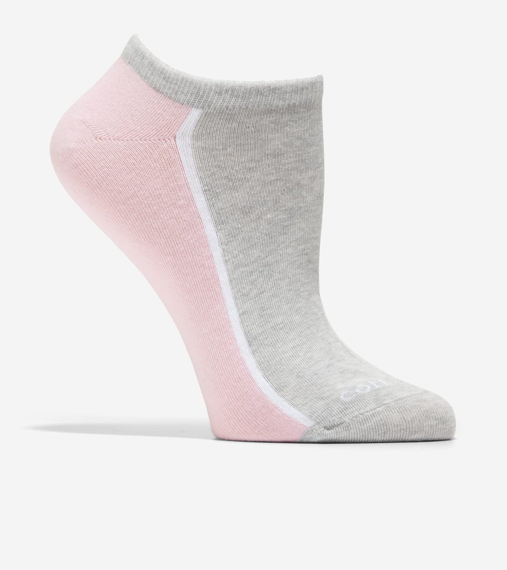 Women's 3-Pair Women's Flat Knit Low Cut Socks-Blue Assorted