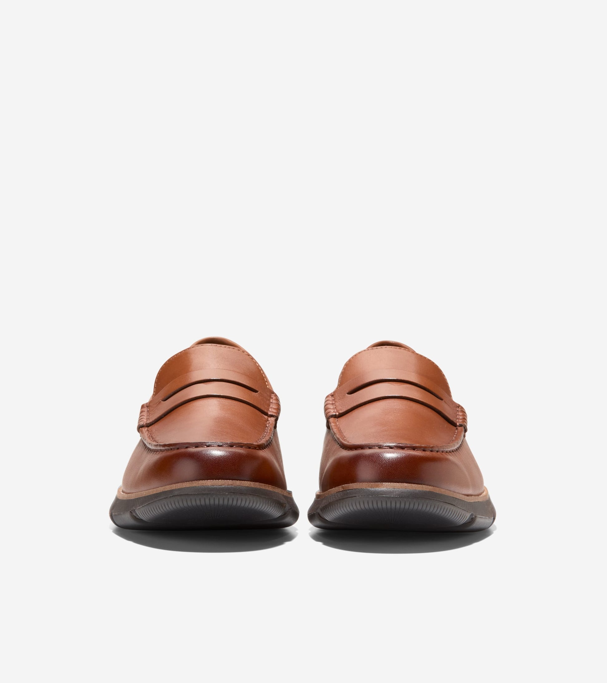 Men's 4.ZERØGRAND Penny Loafers-British Tan-Chocolate-Black