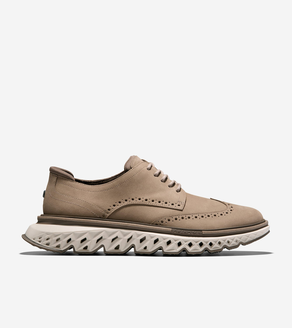 Men's 5.ZERØGRAND Wingtip Oxfords-Irish Coffee-Truffle