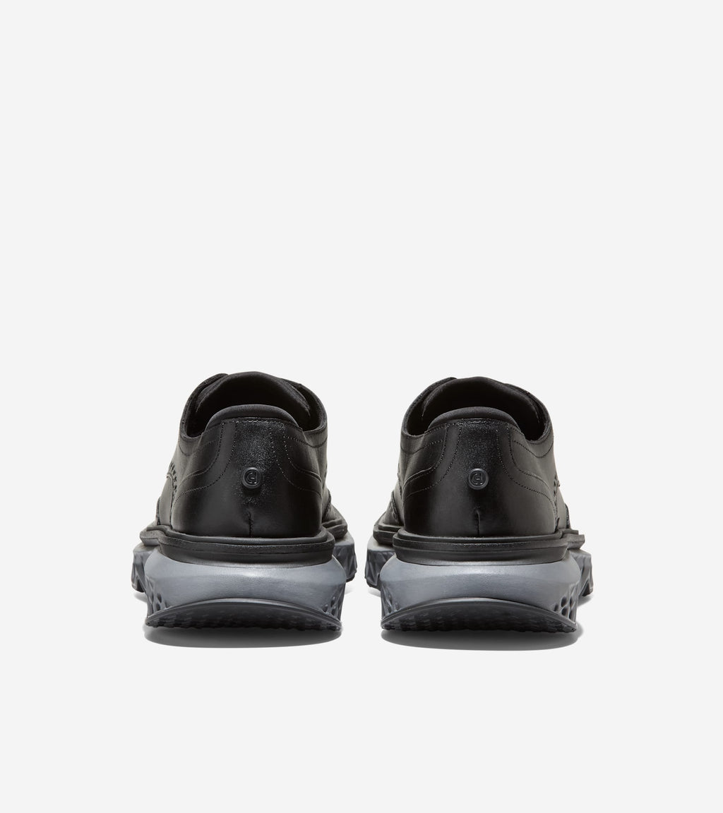 Men's 5.ZERØGRAND Wingtip Oxfords-Black-Raven-Quiet Shade