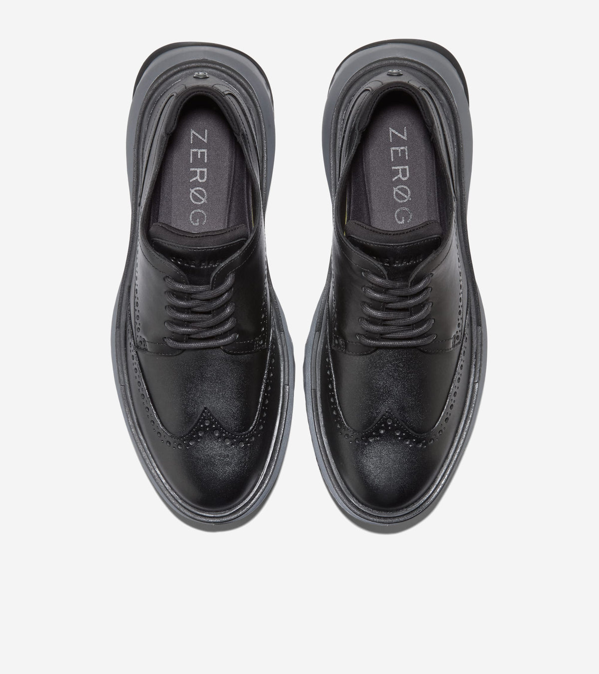 Men's 5.ZERØGRAND Wingtip Oxfords-Black-Raven-Quiet Shade