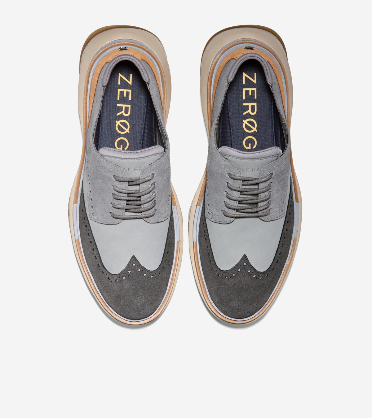 Men's 5.ZERØGRAND Wingtip Oxfords-Ultimate Gray-Toasted Coconut