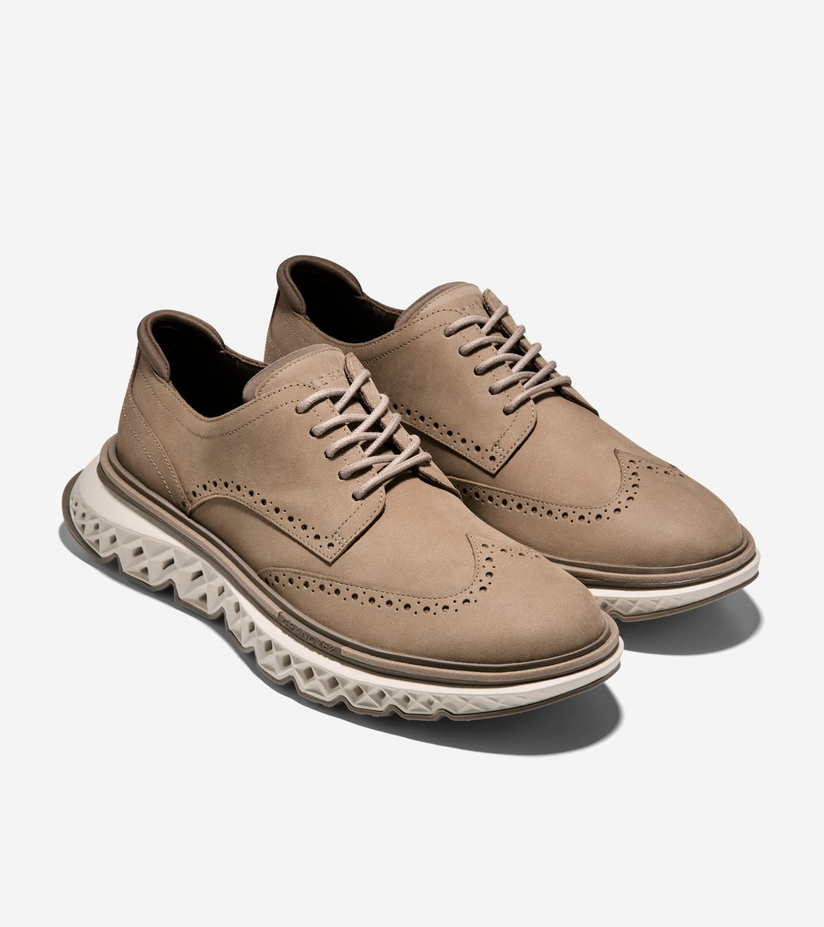 Men's 5.ZERØGRAND Wingtip Oxfords-Irish Coffee-Truffle