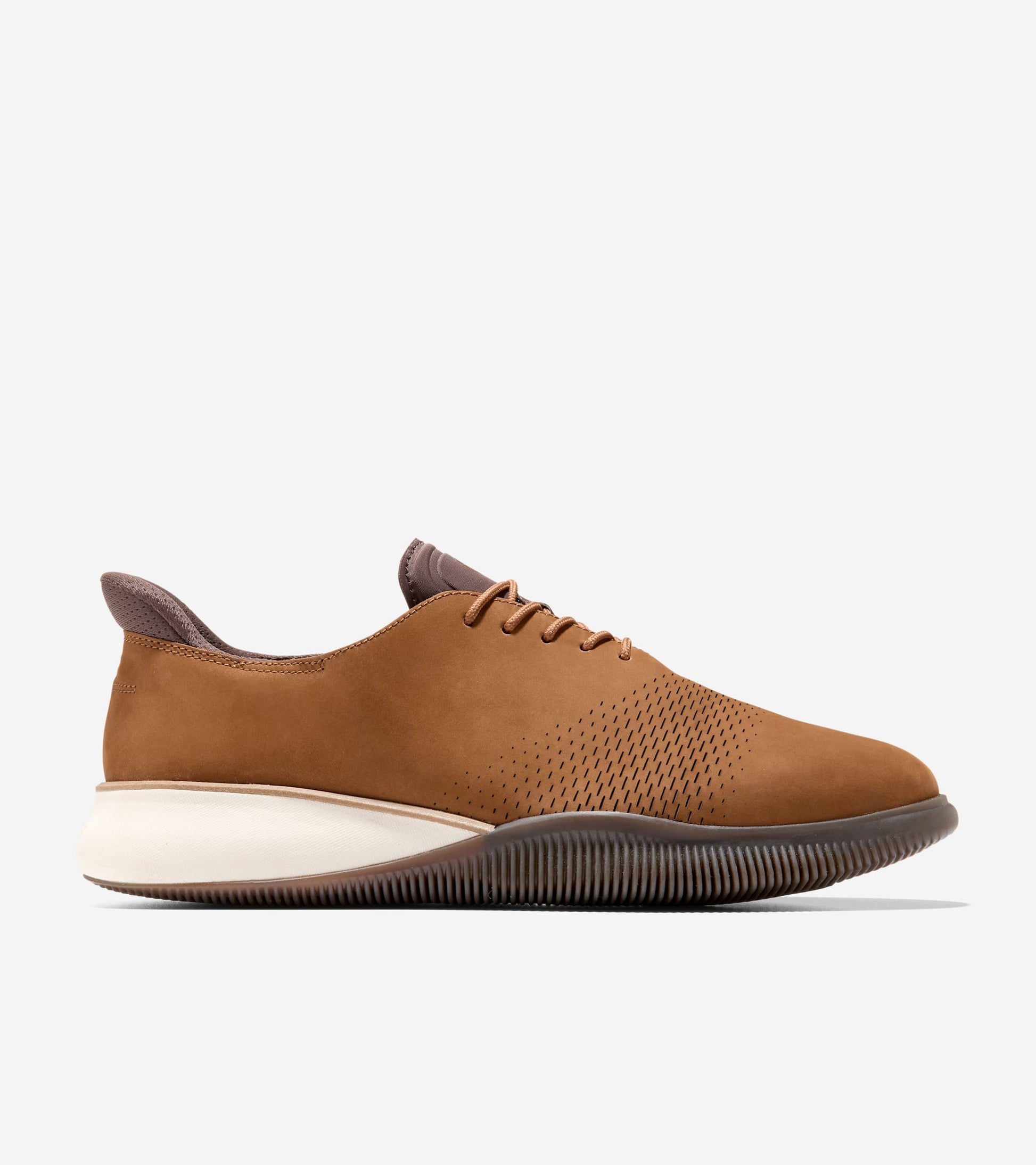 Men's 6.ZERØGRAND Laser Quick-On Oxfords-Tobacco-Natural-Dark Chocolate