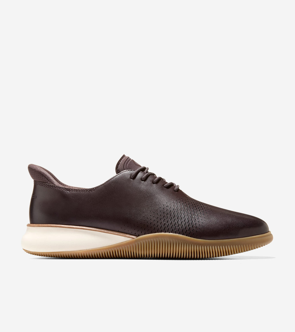 Men's 6.ZERØGRAND Laser Quick-On Oxfords-Dark Chocolate-Dark Natural