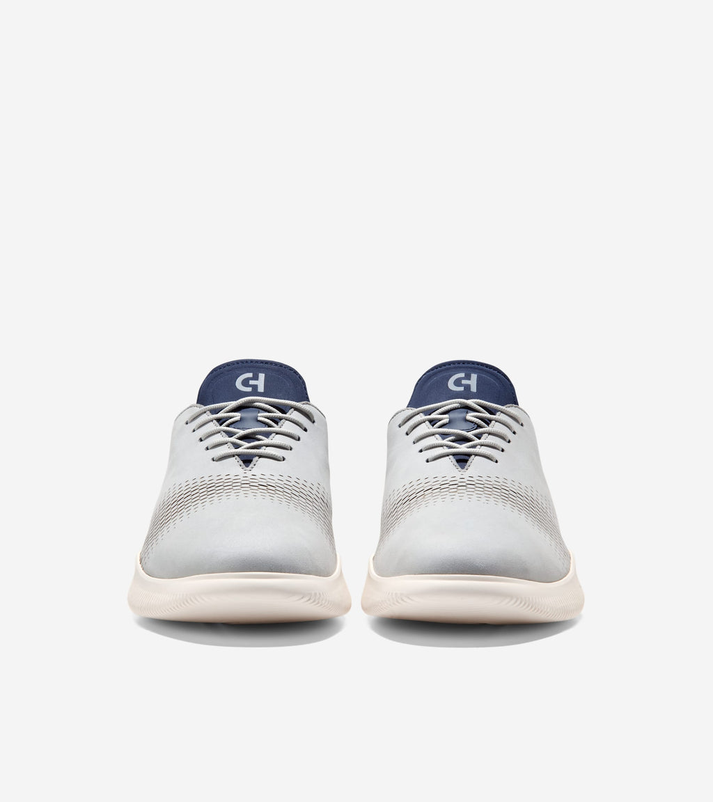 Men's 6.ZERØGRAND Laser Quick-On Oxfords-Harbor Mist-Navy Blazer-Ivory