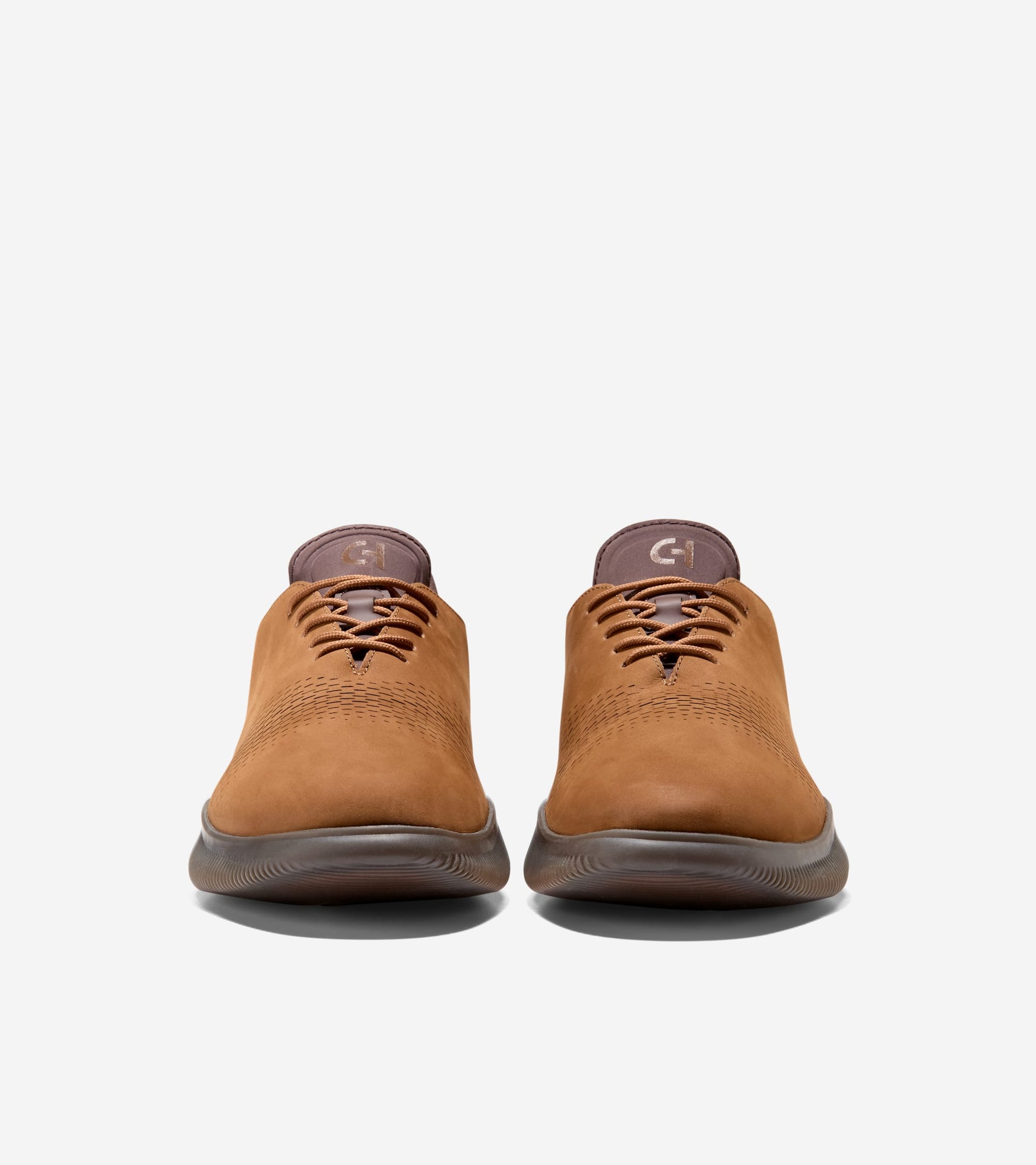 Men's 6.ZERØGRAND Laser Quick-On Oxfords-Tobacco-Natural-Dark Chocolate