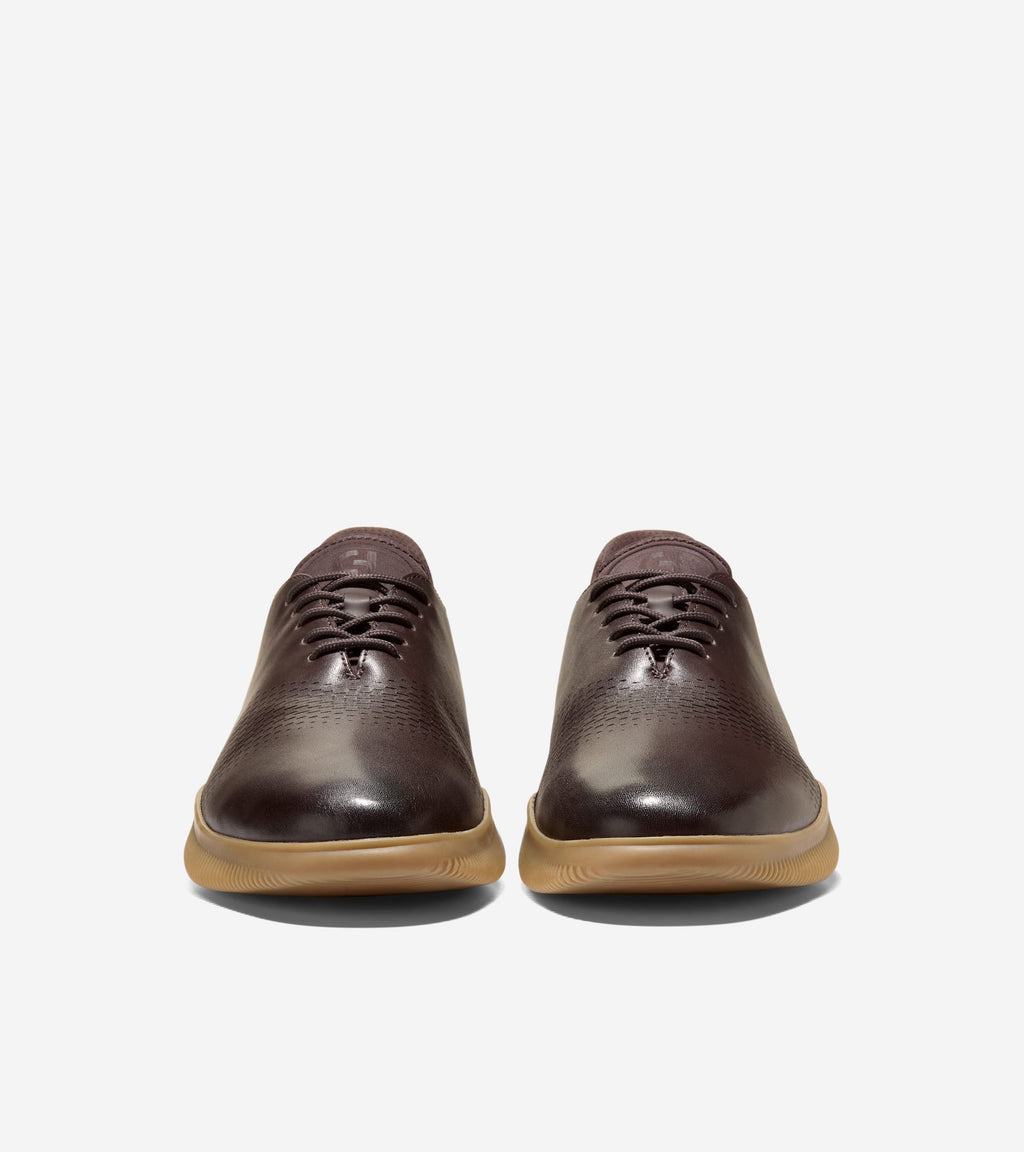 Men's 6.ZERØGRAND Laser Quick-On Oxfords-Dark Chocolate-Dark Natural