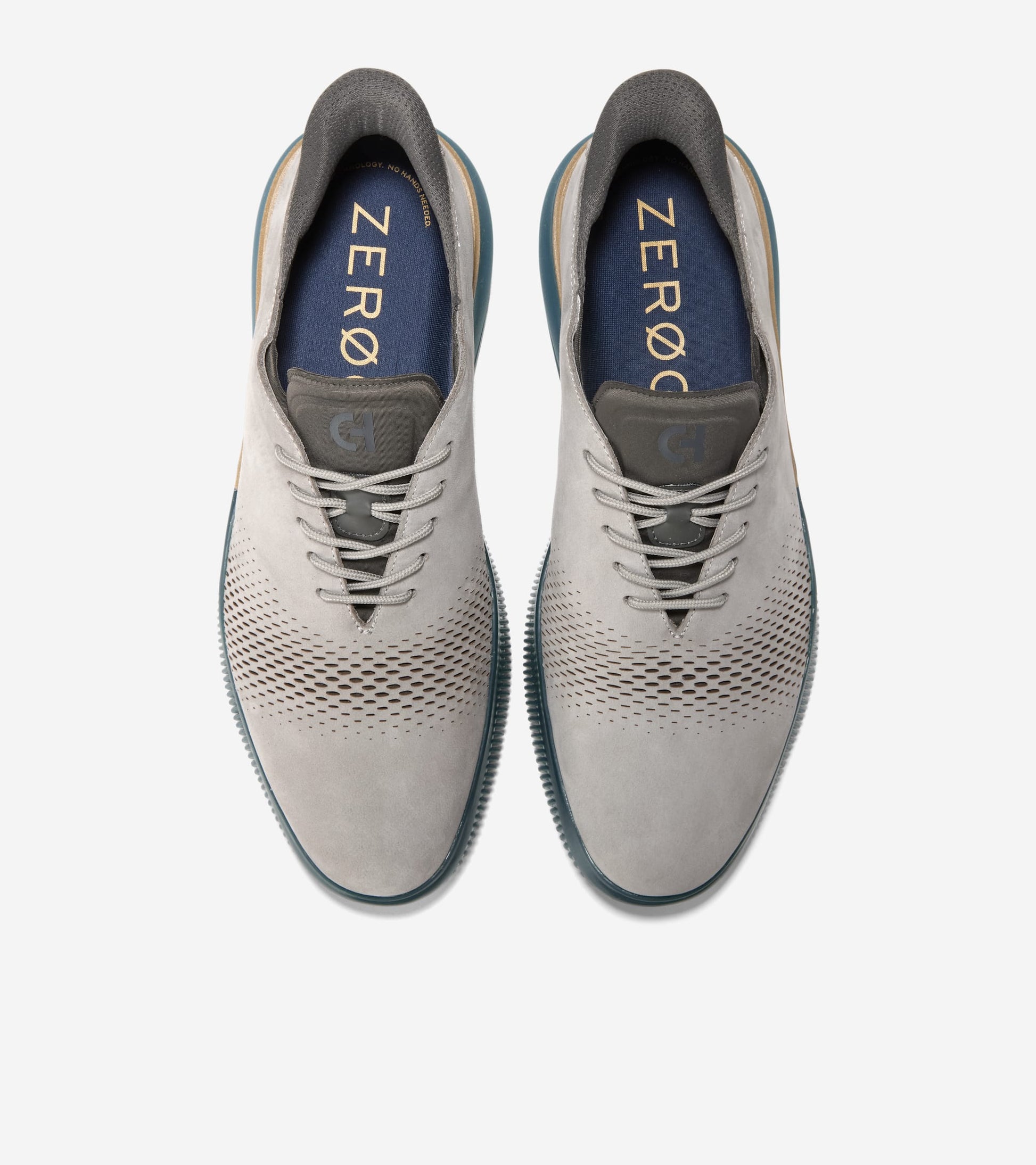 Men's 6.ZERØGRAND Laser Quick-On Oxfords-Ultimate Gray-Raven