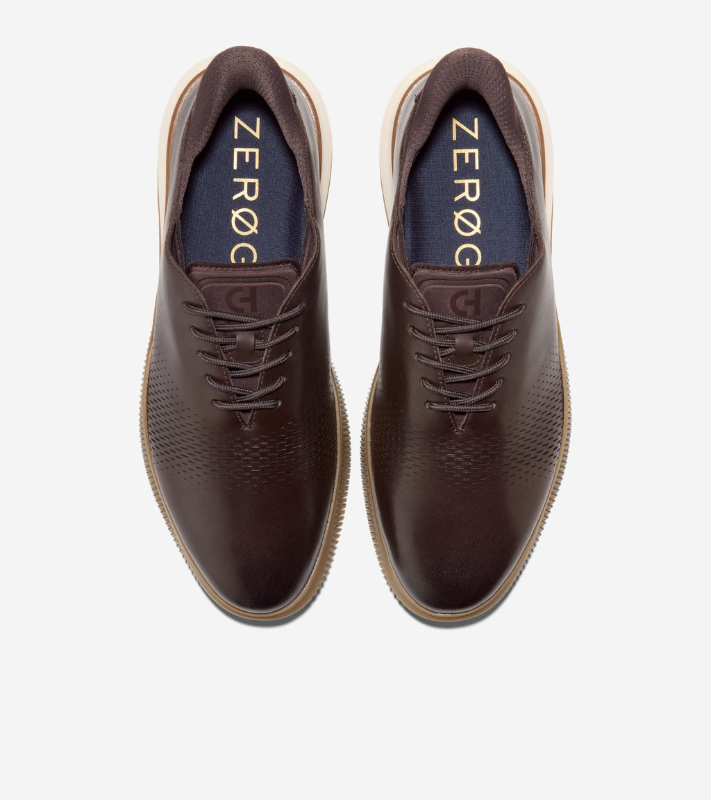 Men's 6.ZERØGRAND Laser Quick-On Oxfords-Dark Chocolate-Dark Natural