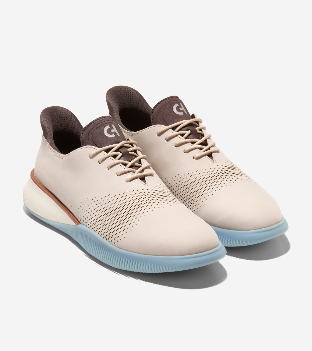 Men's 6.ZERØGRAND Laser Quick-On Oxfords-Light Whiskey-Dark Chocolate