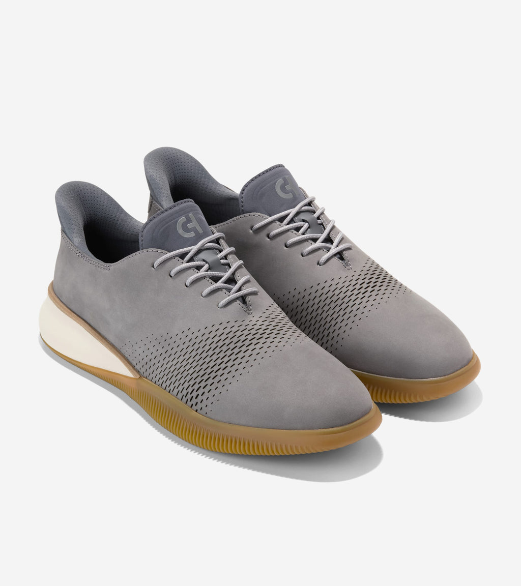 Men's 6.ZERØGRAND Laser Quick-On Oxfords-Steel Gray-Natural-Gum