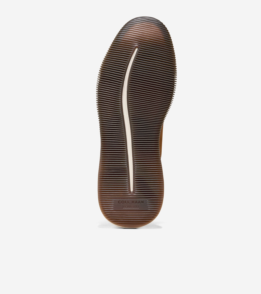 Men's 6.ZERØGRAND Laser Quick-On Oxfords-Tobacco-Natural-Dark Chocolate