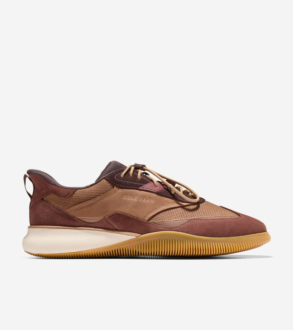 Men's 6.ZERØGRAND Quick-On Leather Sneakers-Toasted Coconut-Chestnut-Gum