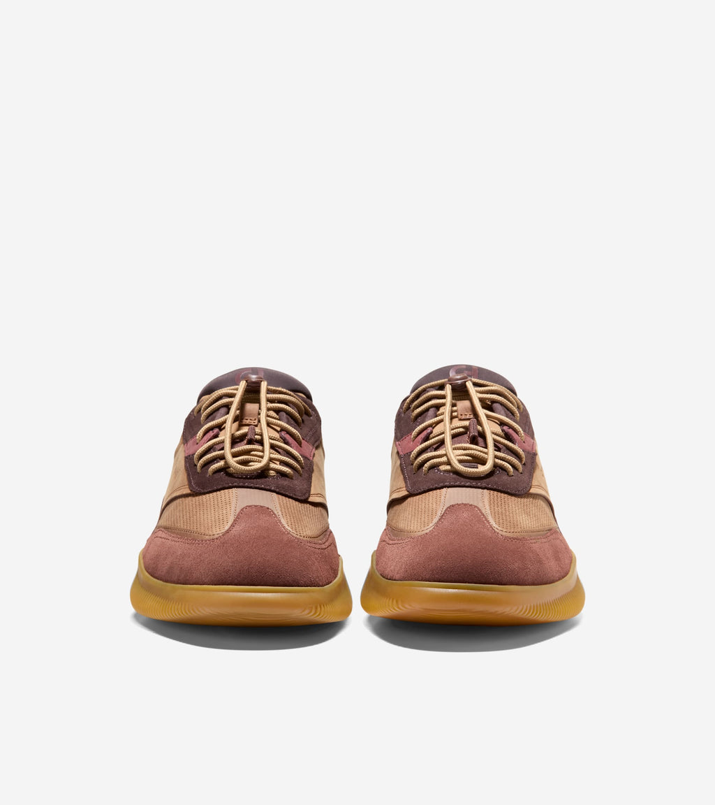 Men's 6.ZERØGRAND Quick-On Leather Sneakers-Toasted Coconut-Chestnut-Gum