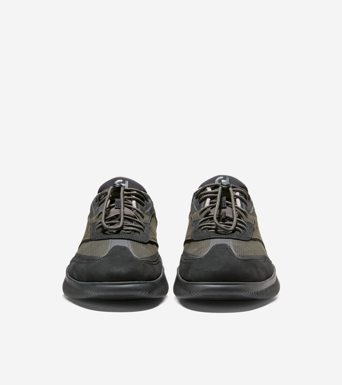 Men's 6.ZERØGRAND Quick-On Leather Sneakers-Black-Raven