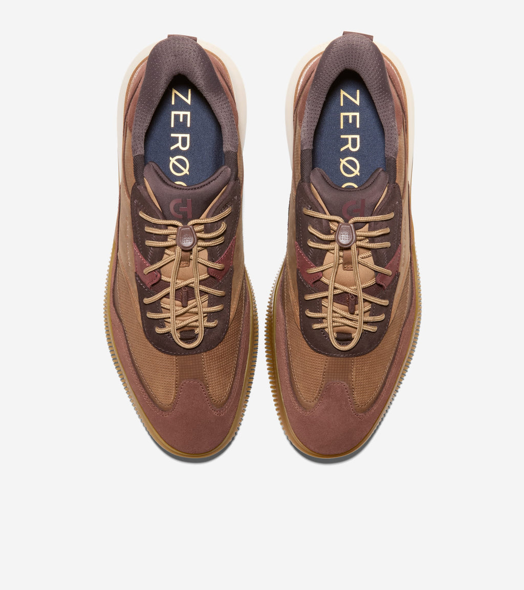 Men's 6.ZERØGRAND Quick-On Leather Sneakers-Toasted Coconut-Chestnut-Gum
