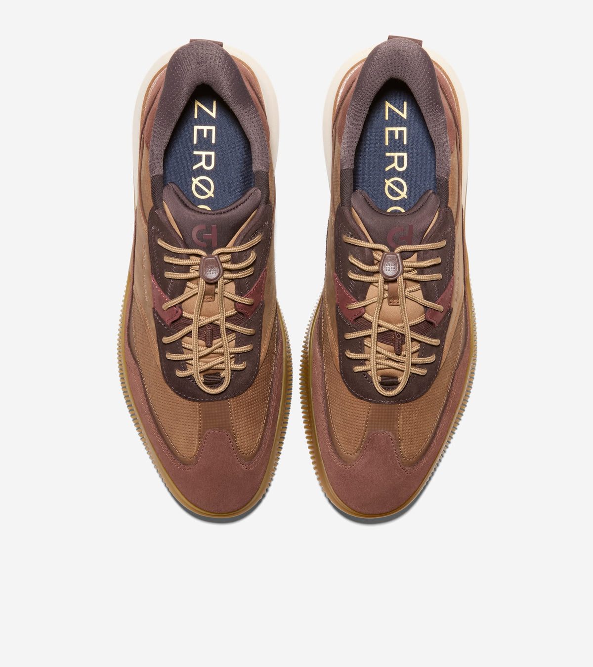 Men's 6.ZERØGRAND Quick-On Leather Sneakers-Toasted Coconut-Chestnut-Gum