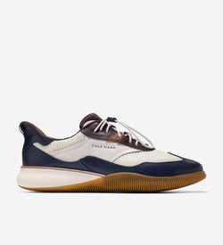 Men's 6.ZERØGRAND Quick-On Sneakers-Navy Blazer-Dark Chocolate
