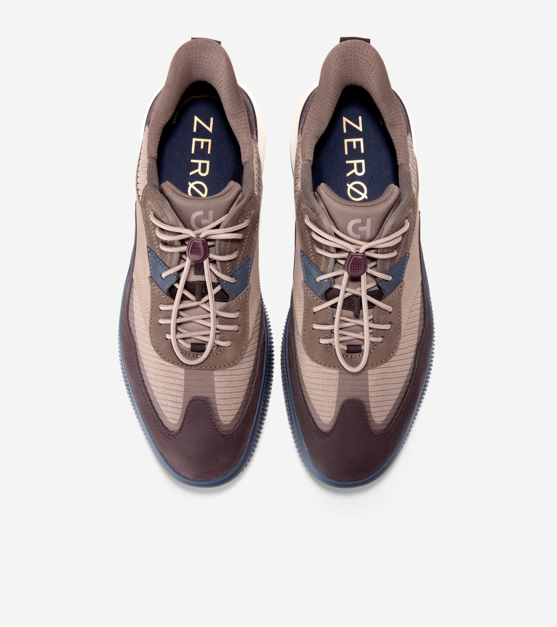 Men's 6.ZERØGRAND Quick-On Sneakers-Irish Coffee-Navy Blazer
